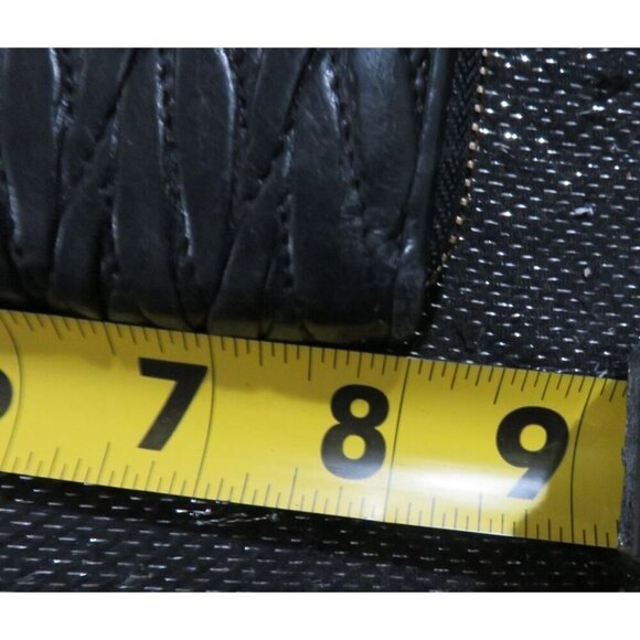 Coach Black Quilted Leather Zip Around Accordion Continental Long Wallet - Picture 7 of 9